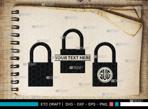 Lock And Key Monogram, Lock And Key Silhouette, Lock And Key SVG Cut Files, Key and Lock Svg, Lock Silhouette Svg, SB00076 SVG ETC Craft 