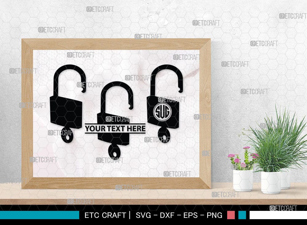 Lock And Key Monogram, Lock And Key Silhouette, Lock And Key SVG Cut ...