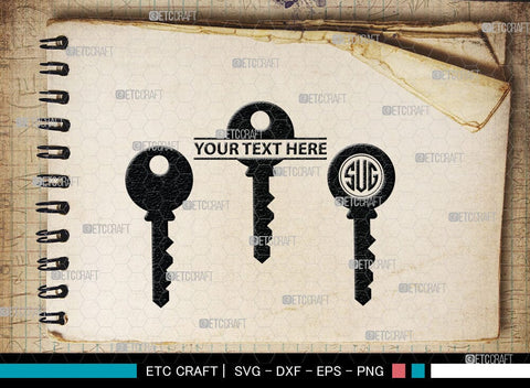 Lock And Key Monogram, Lock And Key Silhouette, Lock And Key SVG Cut Files, Key and Lock Svg, Lock Silhouette Svg, SB00076 SVG ETC Craft 