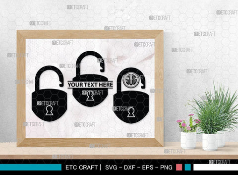 Lock And Key Monogram, Lock And Key Silhouette, Lock And Key SVG Cut Files, Key and Lock Svg, Lock Silhouette Svg, SB00076 SVG ETC Craft 