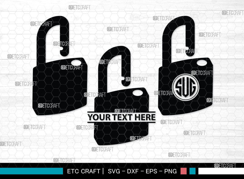 Lock And Key Monogram, Lock And Key Silhouette, Lock And Key SVG Cut ...