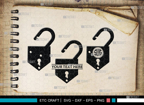 Lock And Key Monogram, Lock And Key Silhouette, Lock And Key SVG Cut Files, Key and Lock Svg, Lock Silhouette Svg, SB00076 SVG ETC Craft 