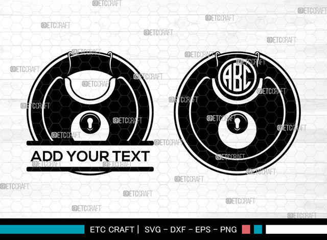 Lock And Key Monogram SVG, Padlock Svg, Key Svg, Lock Svg, Circle Monogram Svg, Door Lock Svg, Lock And Key Svg SVG ETC Craft 