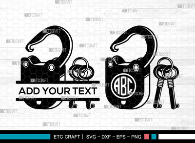 Lock And Key Monogram SVG, Padlock Svg, Key Svg, Lock Svg, Circle Monogram Svg, Door Lock Svg, Lock And Key Svg SVG ETC Craft 