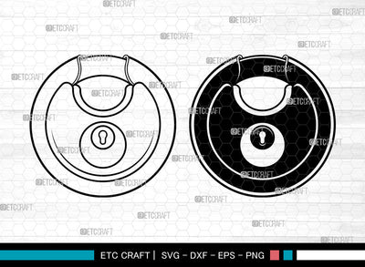 Lock And Key SVG, Padlock Svg, Key Svg, Lock Svg, House Keys Svg, Door Lock Svg, Lock And Key Svg SVG ETC Craft 