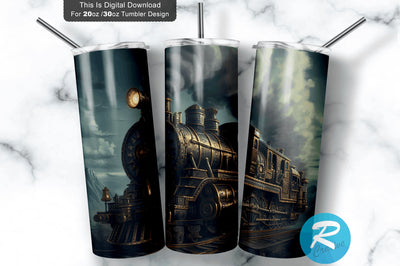 Locomotive 20 oz / 30 oz Tumbler PNG Sublimation Regulrcrative 
