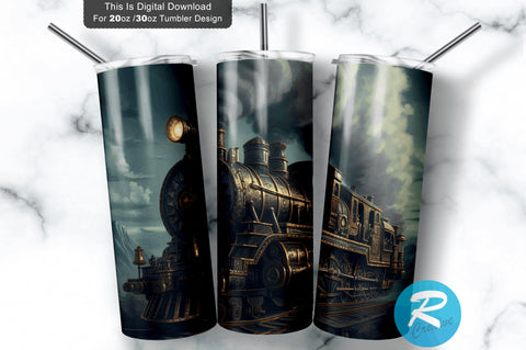 Locomotive 20 oz / 30 oz Tumbler PNG Sublimation Regulrcrative 