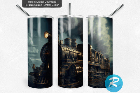Locomotive 20 oz / 30 oz Tumbler PNG Sublimation Regulrcrative 