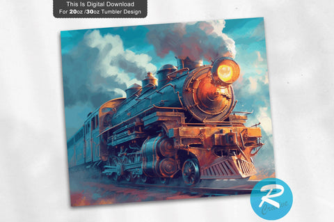 Locomotive Train 20 oz / 30 oz Tumbler PNG Sublimation Regulrcrative 