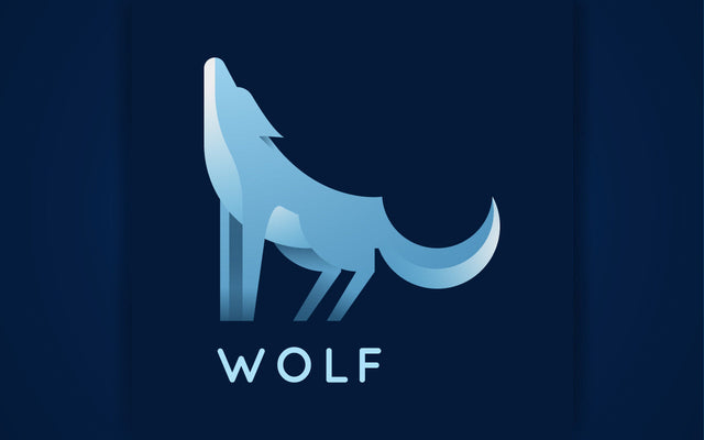 Logo illustration wolf gradient colorful style SVG naemmiah021 