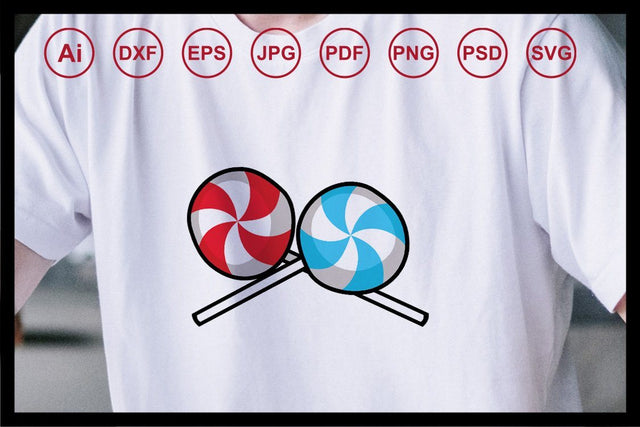 Lollipop candy design illustration SVG Leamsign Studio 