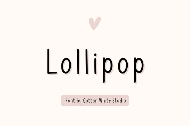 Lollipop Font Cotton White Studio 