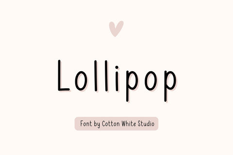 Lollipop Font Cotton White Studio 