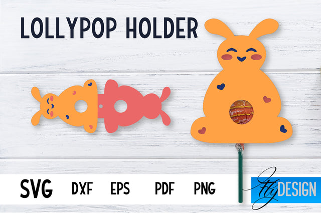 Lollipop Holder | Easter Lollipop Holder SVG | Baby Animals SVG | Easter Bunny SVG Fly Design 