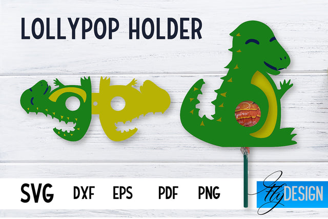 Lollipop Holder | Easter Lollipop Holder SVG | Baby Animals SVG | Easter Dino SVG Fly Design 