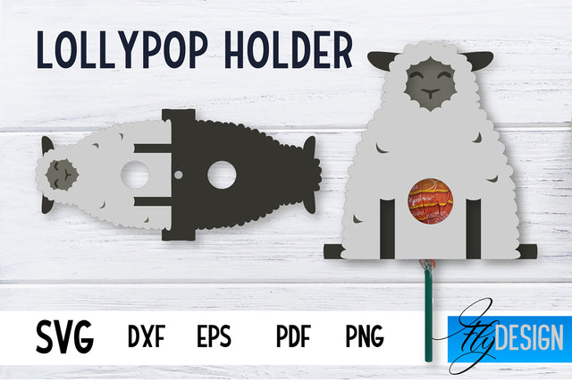 Lollipop Holder | Easter Lollipop Holder SVG | Baby Animals SVG | Easter Sheep SVG Fly Design 