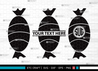 Lollipop Monogram SVG | Sweets Candy Svg | Round Lollipop Svg | Candy Swirl Svg | Lollipop Clipart SVG ETC Craft 