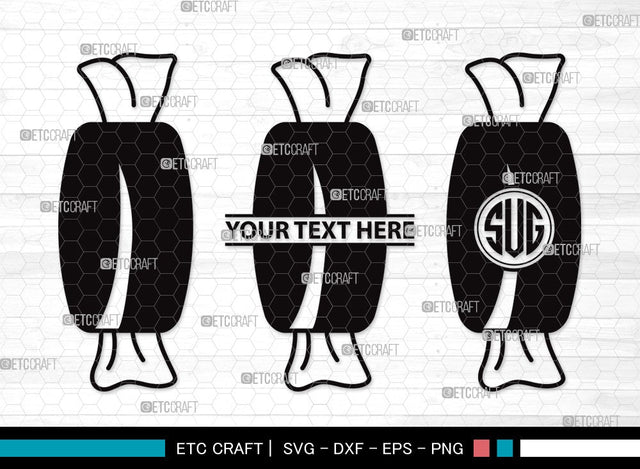 Lollipop Monogram SVG | Sweets Candy Svg | Round Lollipop Svg | Candy Swirl Svg | Lollipop Clipart SVG ETC Craft 