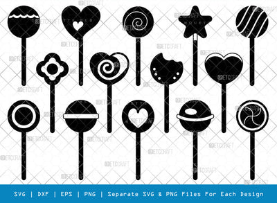 Lollipop SVG, Lollipop Silhouette, Candy Svg, Candies Svg, Chocolate Svg, Round Lollipop Svg, Lollipop Lover Svg, Lollipop Bundle SVG ETC Craft 