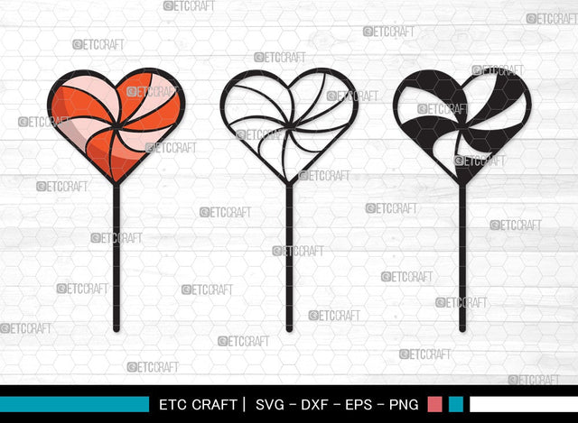 Lollipop SVG | Sweets Candy Svg | Round Lollipop Svg | Candy Swirl Svg | Lollipop Clipart SVG ETC Craft 