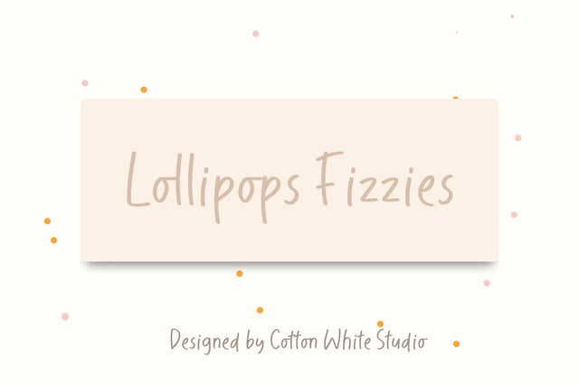 Lollipops Fizzies Font Cotton White Studio 