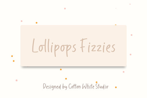 Lollipops Fizzies Font Cotton White Studio 