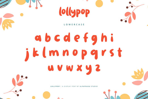 Lollypop - Display Font Font Alpaprana Studio 