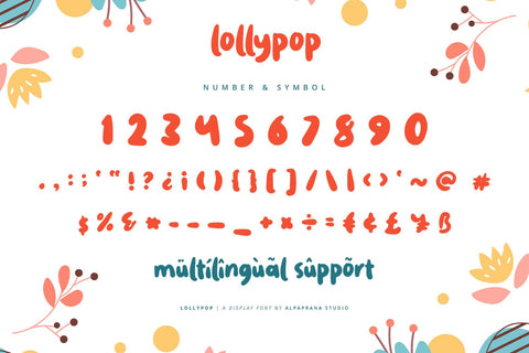 Lollypop - Display Font Font Alpaprana Studio 