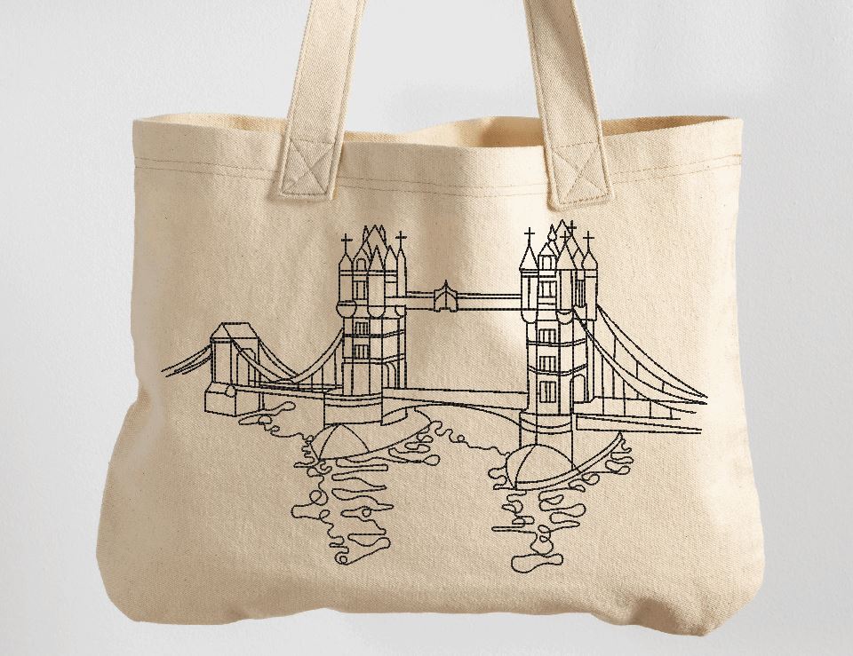 London Bridge Machine Embroidery Design - So Fontsy