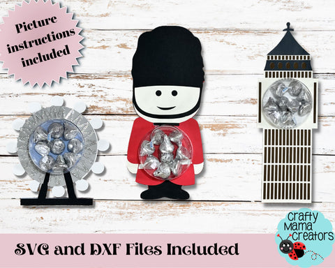 London Candy Dome Holder, London Candy Ornament Bundle Svg SVG Crafty Mama Studios 