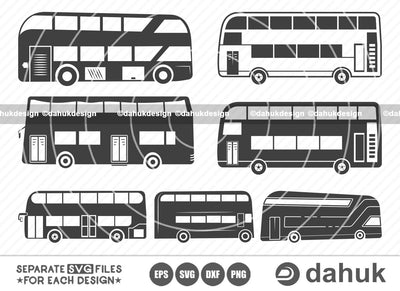 London city bus SVG, London Bus SVG,London Bus, city bus SVG, London Bus Icons, London Bus Clipart, Cut file, for silhouette, svg, eps, dxf, png, clipart cricut design space, vinyl cut files SVG dahukdesign 