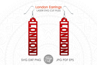 London Earrings SVG, earrings SVG for laser SVG Artisan Craft SVG 