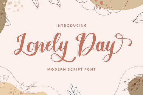 Lonely Day Font Jimtype Studio 
