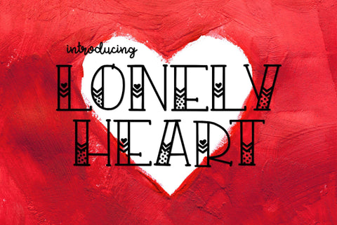 Lonely Heart Font Kitaleigh 