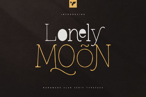Lonely Moon Handwritten Typeface Font VPcreativeshop 