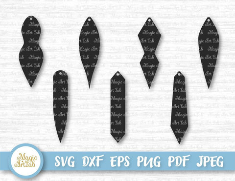 Long earrings cut files SVG MagicArtLab 