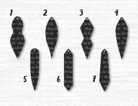 Long earrings cut files SVG MagicArtLab 
