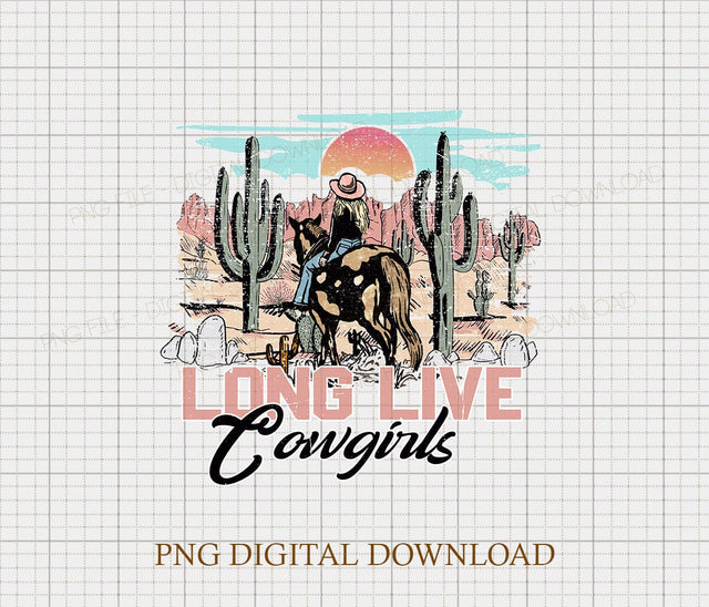 Long Live Cowgirls Shirt, Retro Sublimations, Designs Downloads, PNG Clipart, Shirt Design png Sublimation DiamondDesign 