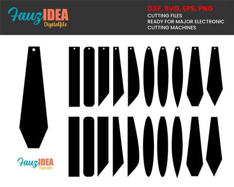 Long Rectangle Earrings SVG. teardrop earrings svg, Earrings Cricut SVG, Faux Leather Earrings SVG, Ornate, Earrings Bundle, Dxf, Png, Pdf SVG Fauz 