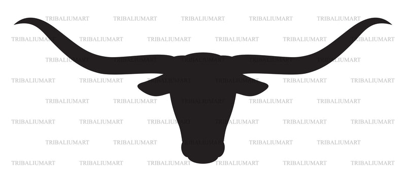 Longhorn head SVG TribaliumArtSF 