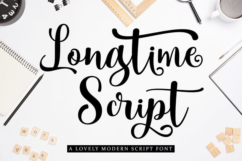 Long Script Font Upper Longtime Script - So Fontsy