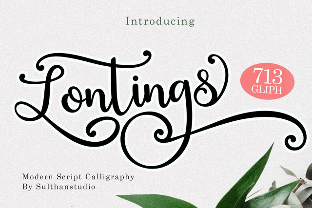 Lontings Script Font Sulthan studio 
