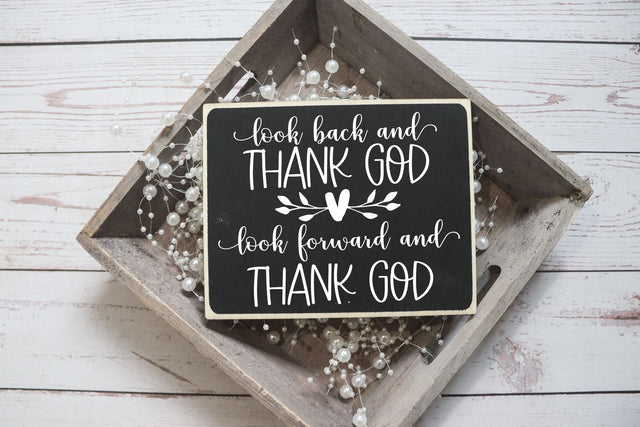 Look Back And Thank God Look Forward And Thank God SVG | Religious Design SVG RedFoxDesignsUS 