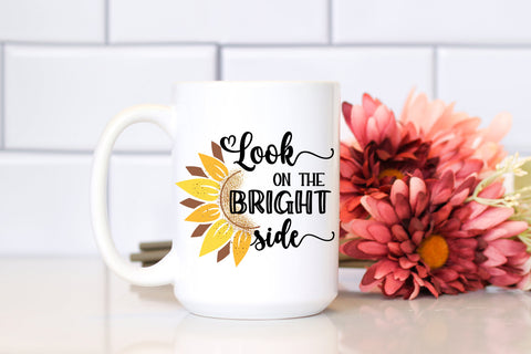 Look On the Bright Side-Sunflower Sublimation Sublimation Happy Printables Club 