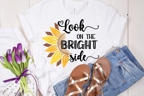 Look On the Bright Side-Sunflower Sublimation Sublimation Happy Printables Club 