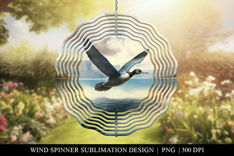 Loon Wind Spinner Sublimation PNG Sublimation BijouBay 