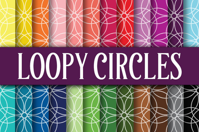 Loopy Circles Digital Paper Sublimation Old Market 