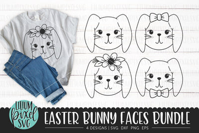 Lop Eared Easter Bunny Mini Bundle SVG Lilium Pixel SVG 