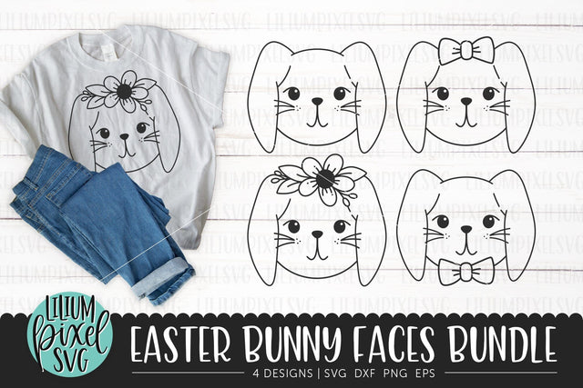 Lop Eared Easter Bunny Mini Bundle SVG Lilium Pixel SVG 