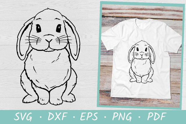 Lop Rabbit Cut File | Easter Bunny SVG | Hand Drawn SVG Irina Ostapenko 
